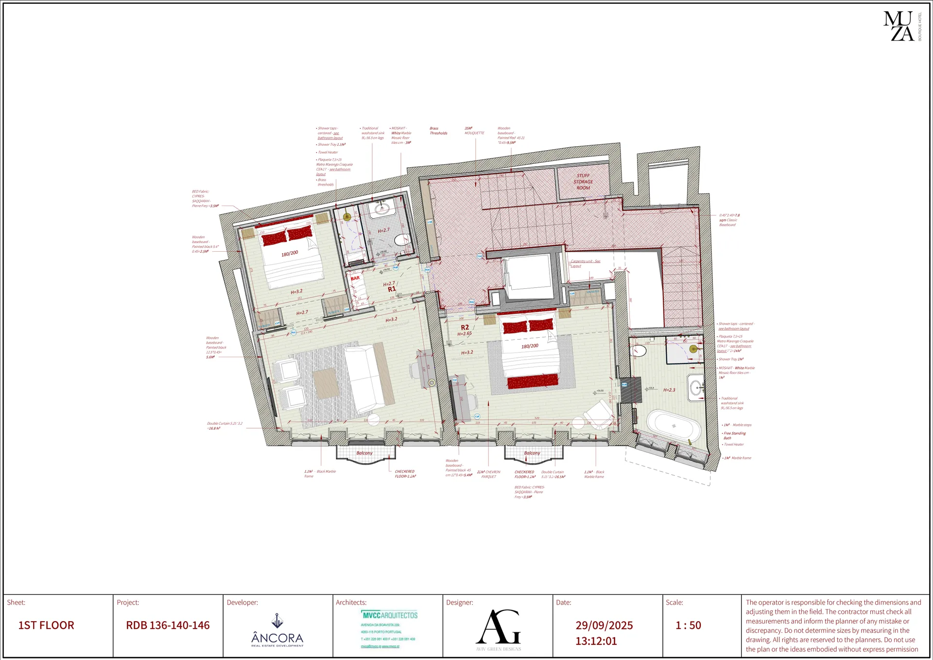 Muza Boutique hotel, Porto, Portugal — ARCHITECTURAL PLANNING (2)